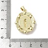 Brass Pave Shell Pendants KK-I708-16N-G-3