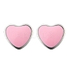 Enamel Heart Stud Earrings EJEW-B009-12P-3