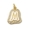 Brass Micro Pave Cubic Zirconia Pendants KK-K354-02G-M-1