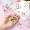 6Pcs 3 Colors Alloy with Plastic Scarf Buckle Ring AJEW-CJ0001-38-2