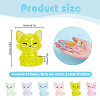 30Pcs 6 Colors Luminous Resin Fox Display Decoration CRES-DR0001-04-2