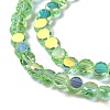 Transparent Electroplate Glass Beads Strands GLAA-Q099-I01-04-3