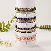 Sparkling Glass Seed Beads 5 Layered Anklet AJEW-SW00006-04-4