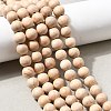 Natural Wood Beads Strands WOOD-B011-01A-6mm-1