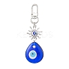 Evil Eye Lampwork Pendant Decorations HJEW-JM01996-02-1