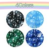 64Pcs 4 Colors Round Imitation Cat Eye Resin Beads RESI-FS0001-66A-2