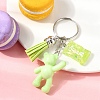 Tassel Bear Acrylic & Resin Keychain KEYC-YW00167-03-1