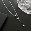 Non-Tarnish 304 Stainless Steel Round Snake Chains Double Layer Necklaces BJEW-K257-03P-2
