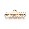 Brass Micro Pave Clear Cubic Zirconia Chandelier Component Links KK-S359-163-RS-2