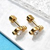 Ion Plating(IP) 304 Stainless Steel Stud Earrings EJEW-A118-17G-02-2