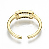 Brass Micro Pave Cubic Zirconia Cuff Rings RJEW-N032-006-NF-3
