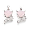 Brass Micro Pave Cubic Zirconia Pendants KK-N264-08P-1