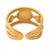 Round Natural Mixed Stone Finger Rings RJEW-Q822-15G-4