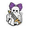 Hallowmas Ghost Enamel Rhinestone Lapel Pin Backs JEWB-K018-34EB-1