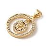 Brass Micro Pave Clear Cubic Zirconia Pendants KK-R162-085G-2