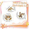 3Pcs 3 Styles Antique Bronze Brass Display Decoraions DJEW-NB0001-44-9