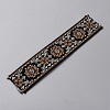 50 Yards Flat Embroidery Flower Polyester Ribbons OCOR-WH0082-112A-1