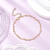 304 Stainless Steel Wave Link Chain Anklets AJEW-AN00641-01-1