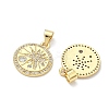 Brass Micro Pave Cubic Zirconia Pendants KK-P345-73G-2