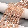 Transparent Electroplate Glass Beads Strands EGLA-A039-T2mm-B15-4