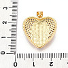 Brass Micro Pave Clear Cubic Zirconia Pendants KK-N268-22G-3