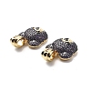 Brass Cubic Zirconia Pendants KK-G446-18G-05-3