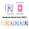 20Pcs UV Plating Opaque Acrylic European Beads OACR-TADJ0001-16N-3