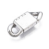 Non-Tarnish 304 Stainless Steel Fold Over Clasps STAS-S080-01B-P-3