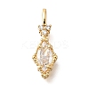 Brass Glass Pendants KK-U061-20G-01-1