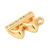 Brass Micro Pave Cubic Zirconia Charms KK-C117-12G-B-2
