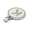 304 Stainless Steel with White Shell Pendants STAS-G268-01K-P-3