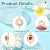 10Pcs Light Gold Plated Brass Pave Cubic Zirconia Connector Charms KK-CJ0002-26-3