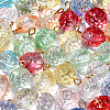 50Pcs Transparent Spray Painted Glass Pendants GLAA-CJ0002-23-4