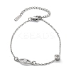 201 Stainless Steel Cable Chain Bracelets BJEW-H205-01B-P-4