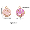100Pcs 10 Colors Alloy Enamel Pendants ENAM-CJ0001-75-2