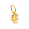 925 Sterling Silver Letter Charms with Jump Rings STER-R008-01G-F-1