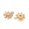 Brass Micro Pave Clear Cubic Zirconia Pendants KK-B160-21G-2