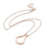 Alloy Teardrop Pendant Necklaces for Women LS-NJEW-G132-01RG-2