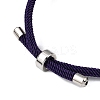 Round Nylon Milan Cord Slider Bracelet Making BJEW-L722-01P-3