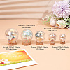 5 Sets 5 Style Round Iridescent Glass Dome Cover AJEW-DR0001-08-2