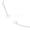 Brass Bar Link Chain & 304 Stainless Steel Cable Chain Bracelet Making AJEW-JB01421-03-2