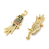 Brass Micro Pave Cubic Zirconia Pendants KK-M325-17A-G-2