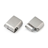 Tarnish Resistant 316 Surgical Stainless Steel Magnetic Clasps with Glue-in Ends STAS-F269-02P-01-2