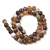 Natural Striped Agate/Banded Agate Bead Strands G-K166-13-8mm-02-4