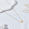 1Pc Brass & Druzy Resin Heart Pendant Necklaces NJEW-LP0009-36-3