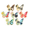 Rack Plating Alloy Enamel Big Pendants ENAM-N056-399-G-1