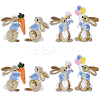 8Pcs 4 Styles Polyester Clothing Patches DIY-CY0003-56-1