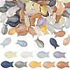 90Pcs 9 Colors Frosted Glass Beads Strands GLAA-SC0002-86-1