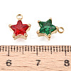 304 Stainless Steel and Cubic Zirconia Pendants STAS-T071-06M-G-3