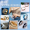 16Pcs 4 Size 201 Stainless Steel Grooved Finger Ring Settings STAS-UN0051-70-6